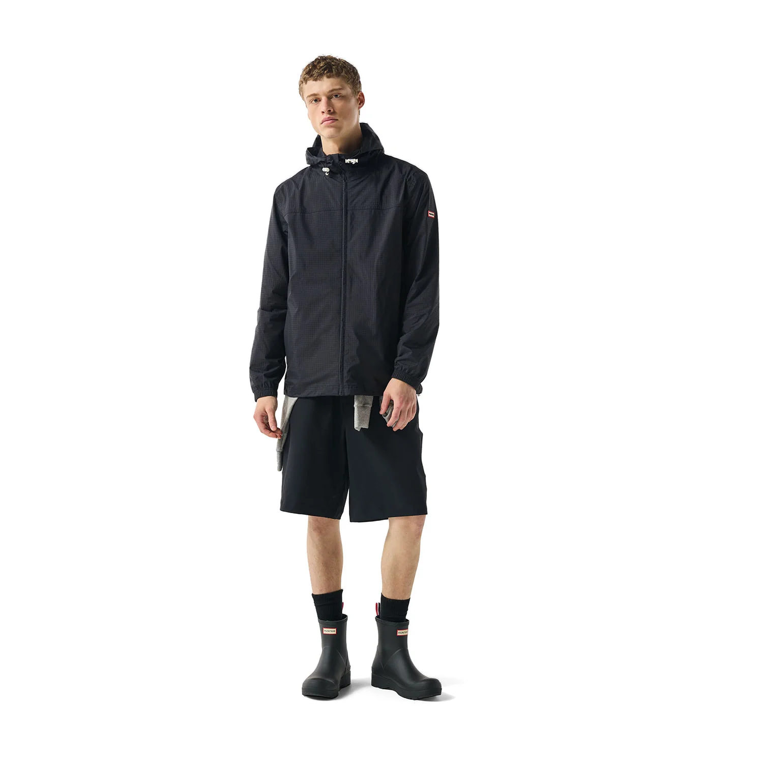 Packable Shell Rain Jacket Hunter Black - Afbeelding 4