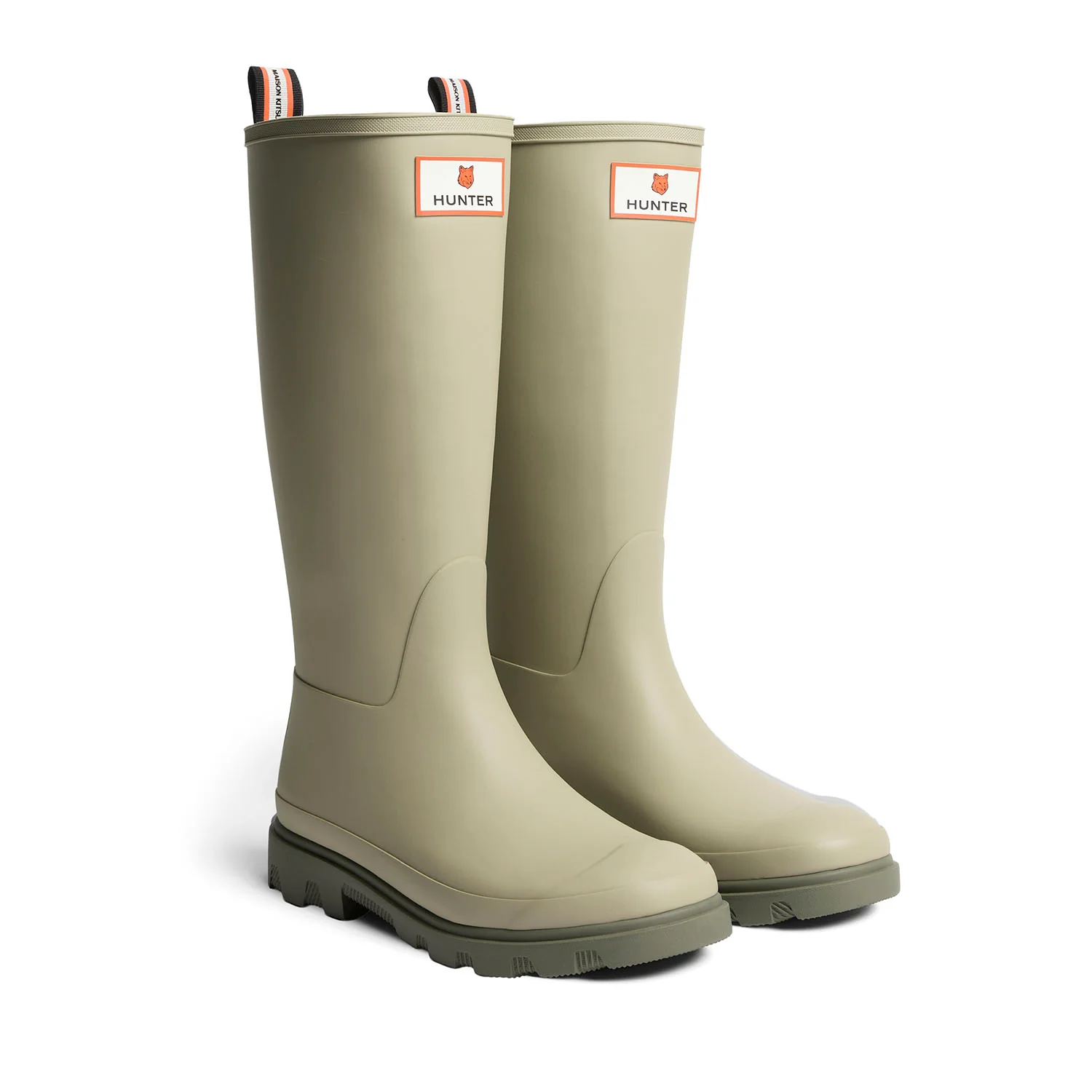 MK x HUNTER Unisex Downpour Tall Wellington Boots Ashtree/Pebble - Afbeelding 4