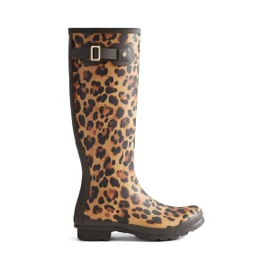 Women's Original Tall Wellington Boots Leopard/Chocolate Brown