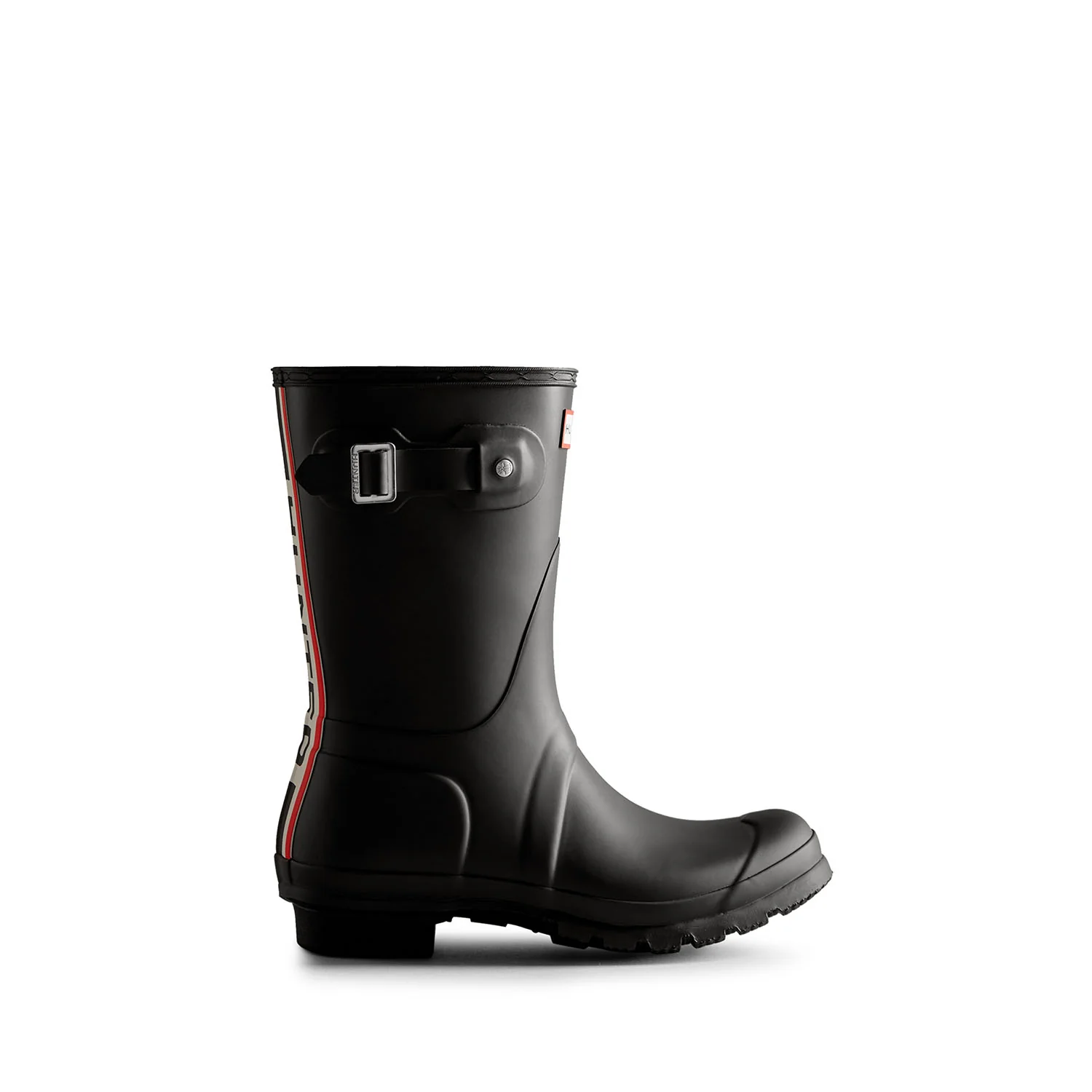 Women's Tri-Colour Logo Backstrap Short Wellington Boots Black - Afbeelding 2