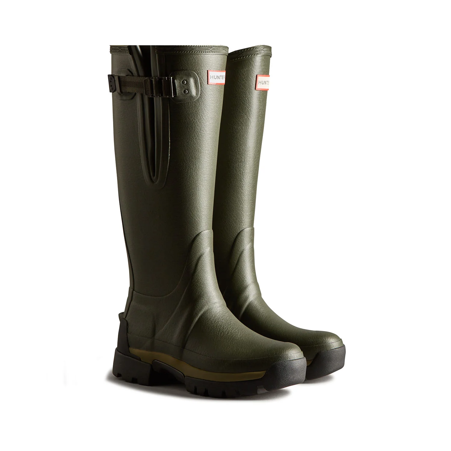 Unisex Balmoral Adjustable Neoprene Wellington Boots Dark Olive - Afbeelding 3