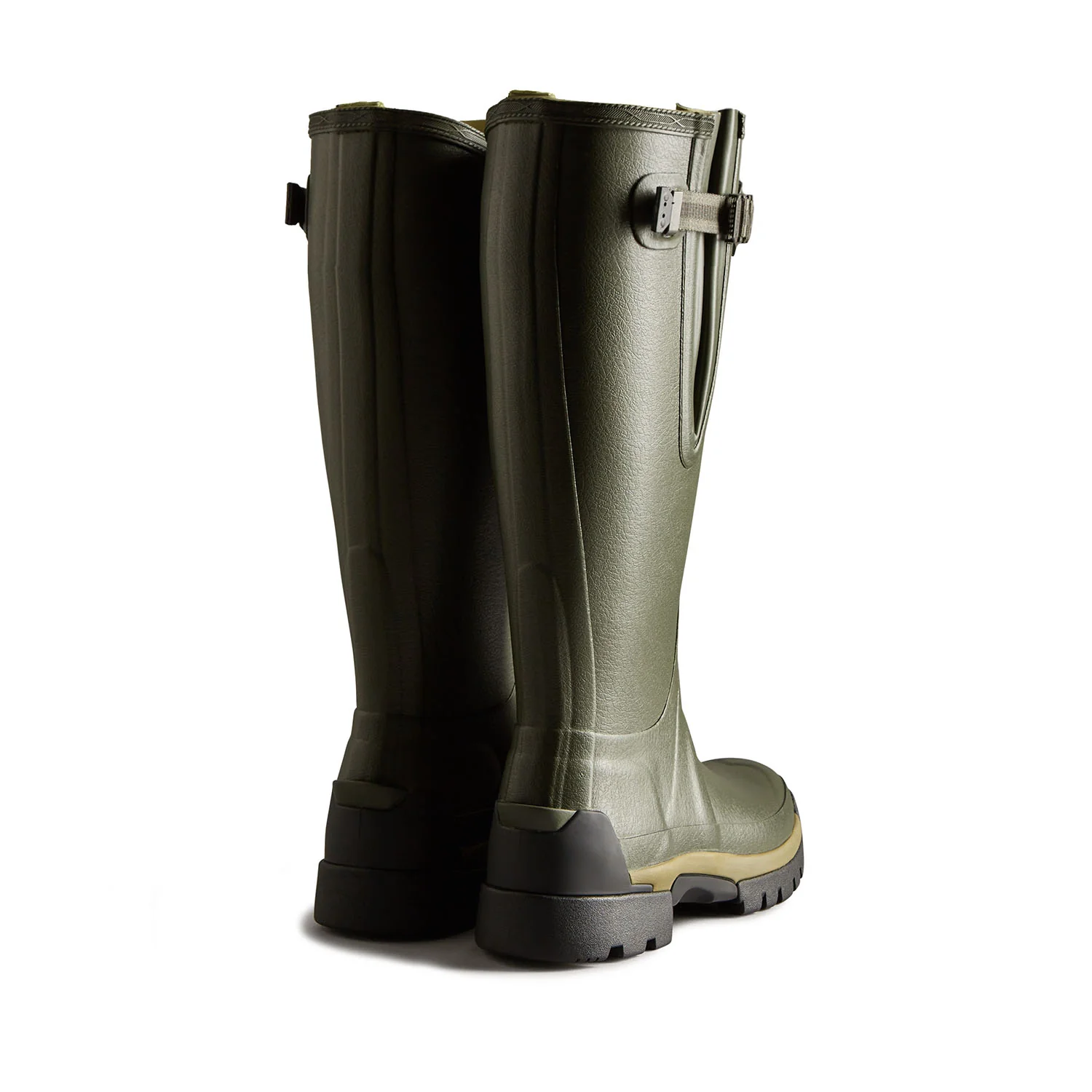 Unisex Balmoral Adjustable Neoprene Wellington Boots Dark Olive - Afbeelding 4