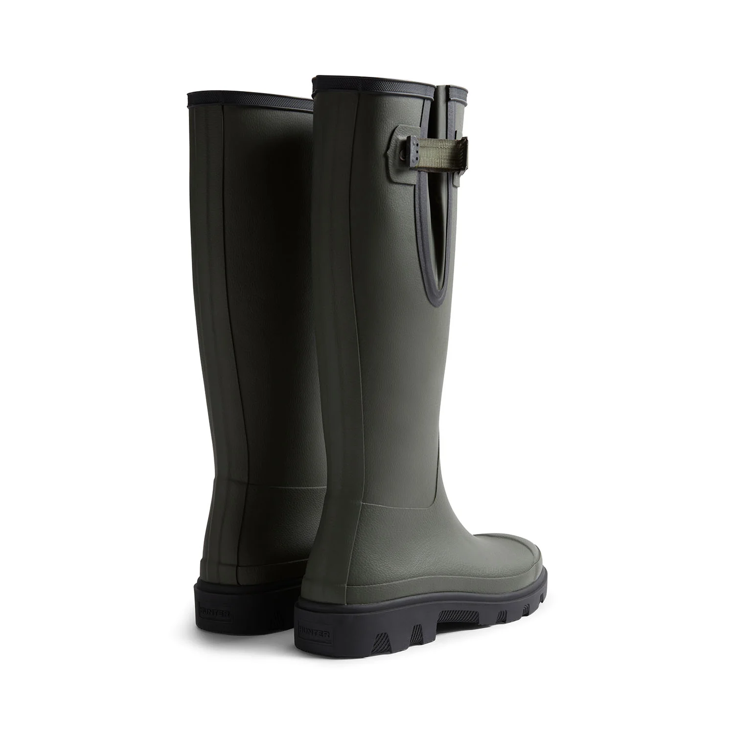Women's Downpour Adjustable Tall Wellington Boots Dark Olive/Black - Afbeelding 4