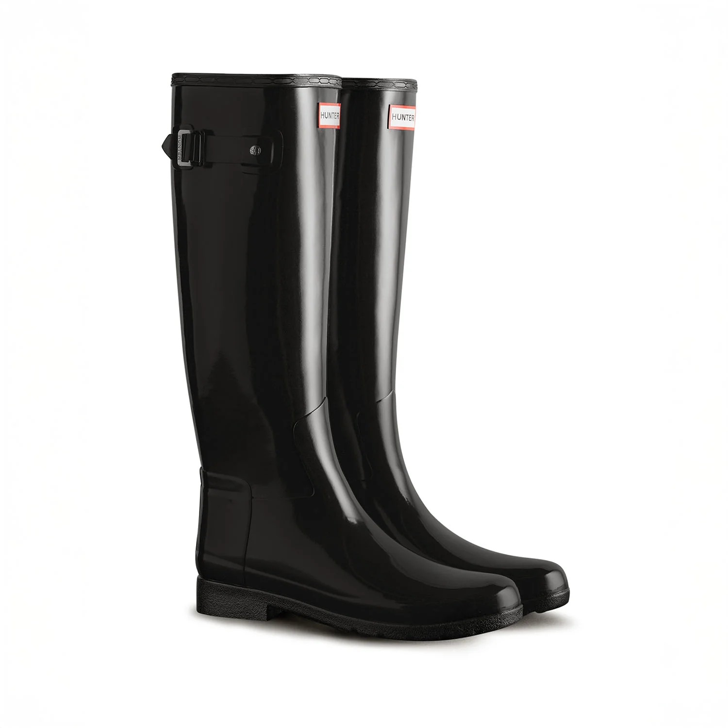 Women's Refined Tall Gloss Boots Black - Afbeelding 3
