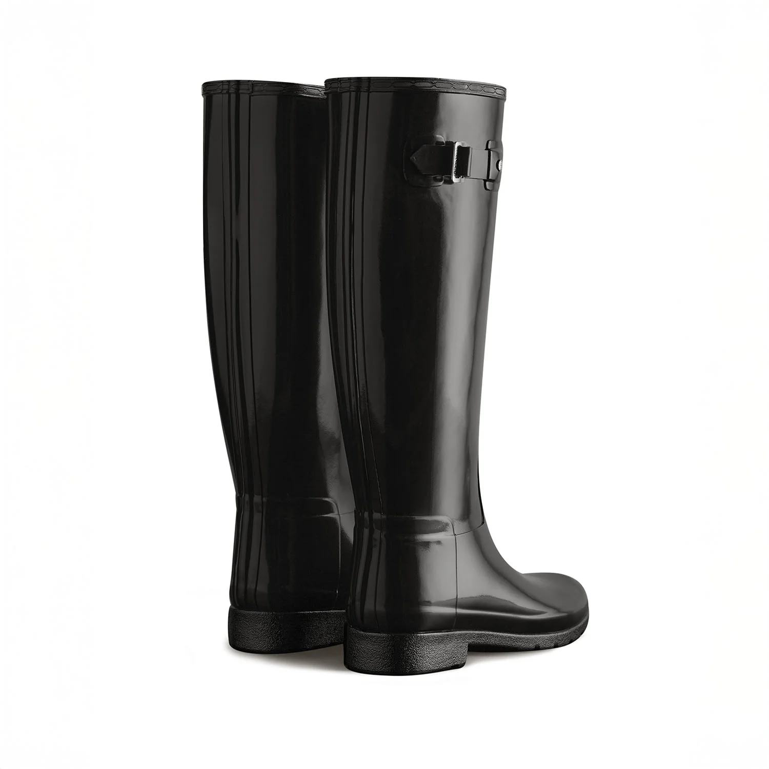 Women's Refined Tall Gloss Boots Black - Afbeelding 4