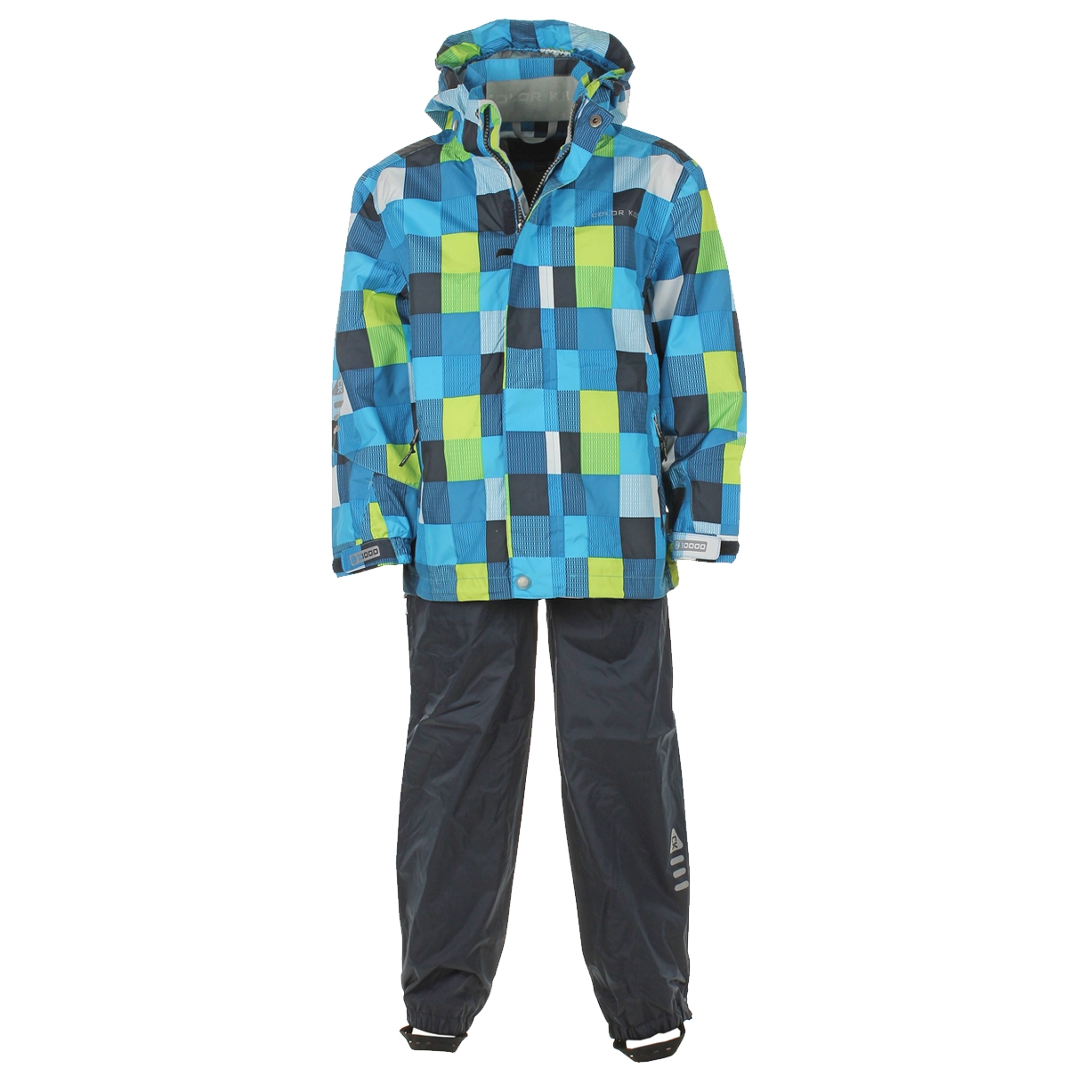 Color kids blauw regenpak kind Domas 10.000mm waterkolom - Afbeelding 2